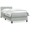 vidaXL Sommier &agrave; lattes de lit et matelas gris clair 80x220 cm velours