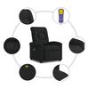 vidaXL Fauteuil de massage inclinable Noir Tissu