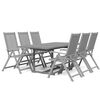 vidaXL Ensemble &agrave; manger de jardin 7 pcs Bois d'acacia massif