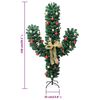 vidaXL Cactus de Noël avec support et LED Vert 150 cm PVC