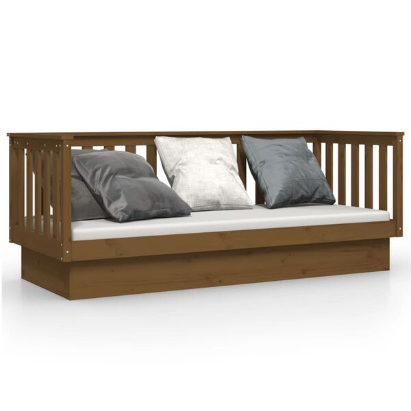 vidaXL Lit de jour sans matelas marron miel 75x190 cm bois pin massif