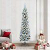 vidaXL Sapin de No&euml;l artificiel Blanc 210 cm PVC, m&eacute;tal et plastique