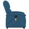 vidaXL Fauteuil de massage inclinable Bleu Velours