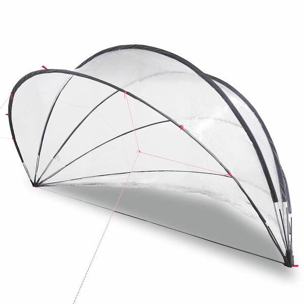 vidaXL D&ocirc;me de piscine Transparent 430 x 430 x 210 cm PVC
