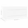 vidaXL Ensemble de meubles de salle de bain 2 pcs Blanc Agglom&eacute;r&eacute;