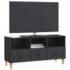 vidaXL Meuble TV Noir 102 x 34,5 x 50 cm Bois d&rsquo;ing&eacute;nierie