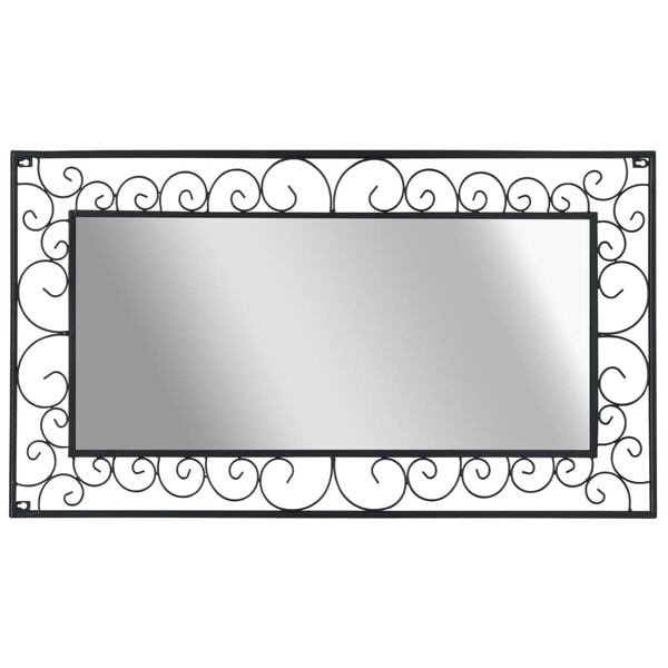 vidaXL Miroir mural Rectangulaire 60 x 110 cm Noir