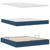 vidaXL Lit avec rangement et matelas Bleu 180 x 200 cm Polyester