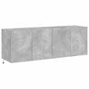 vidaXL Meubles TV muraux et lumières LED 2pcs gris béton 60x35x41 cm