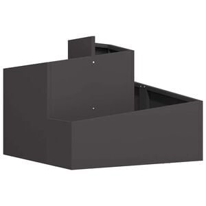 vidaXL Cache-pot de jardin Noir 60 x 60 x 50 cm Acier lamin&eacute; &agrave; froid