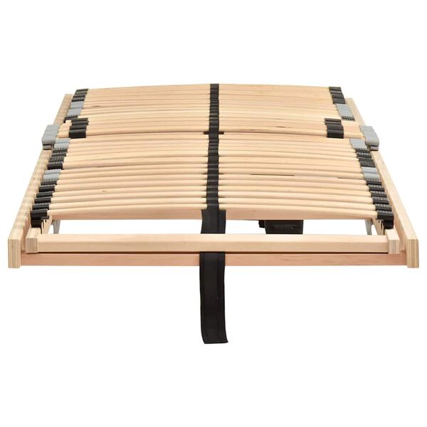 vidaXL Sommier à lattes Marron 100 x 190 cm Bois de hêtre massif