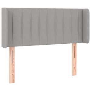 vidaXL T&ecirc;te de lit avec oreilles Gris clair 83x16x78/88 cm Tissu