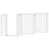 vidaXL Barri&egrave;re pour chien porte pliable 9panneaux blanc bois peuplier