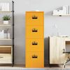 vidaXL Cabinet de Dossier Jaune moutarde 44 x 50 x 106.5 cm