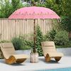 vidaXL Parasol balinais avec base Rose 215 x 215 x 260 cm