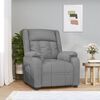 vidaXL Fauteuil inclinable &eacute;lectrique Gris clair Tissu