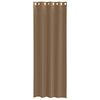 vidaXL Rideaux en voile avec œillets 2 pcs marron clair