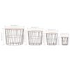 vidaXL Tables basses 4 pcs Cuivre