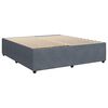 vidaXL Sommier &agrave; lattes de lit et matelas Gris fonc&eacute; 200x200cm Velours
