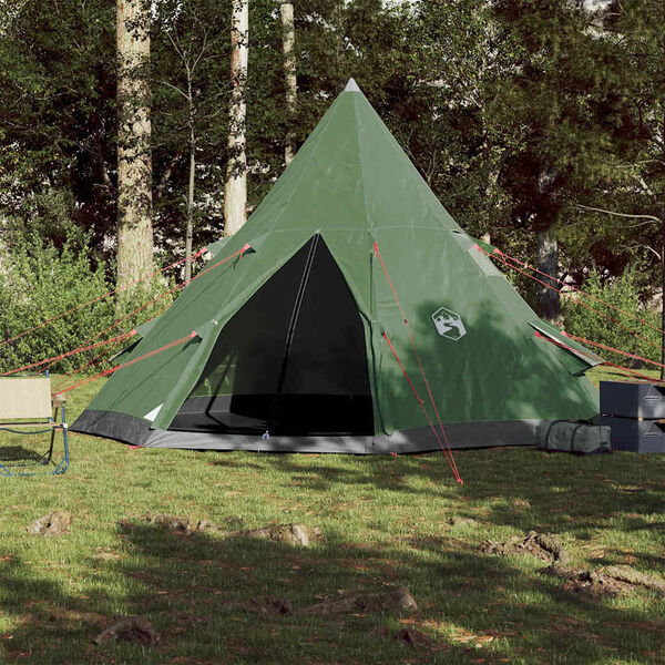 vidaXL Tente de camping tipi 4 personnes vert imperm&eacute;able