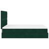 vidaXL Cadre de lit ottoman avec matelas vert fonc&eacute; 140x190 cm velours