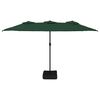 vidaXL Parasol à double tête vert 449x265 cm