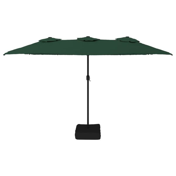 vidaXL Parasol à double tête vert 449x265 cm