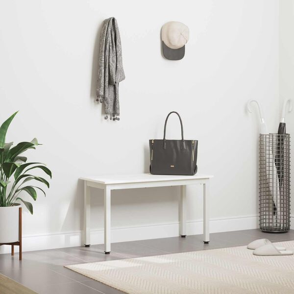 vidaXL banc Blanc 80 x 35 x 45 cm Bois de pin massif