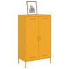 vidaXL Buffet haut jaune moutarde 68x39x113 cm acier