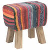 vidaXL banc 40 x 30 x 45 cm Cuir v&eacute;ritable Multicolore