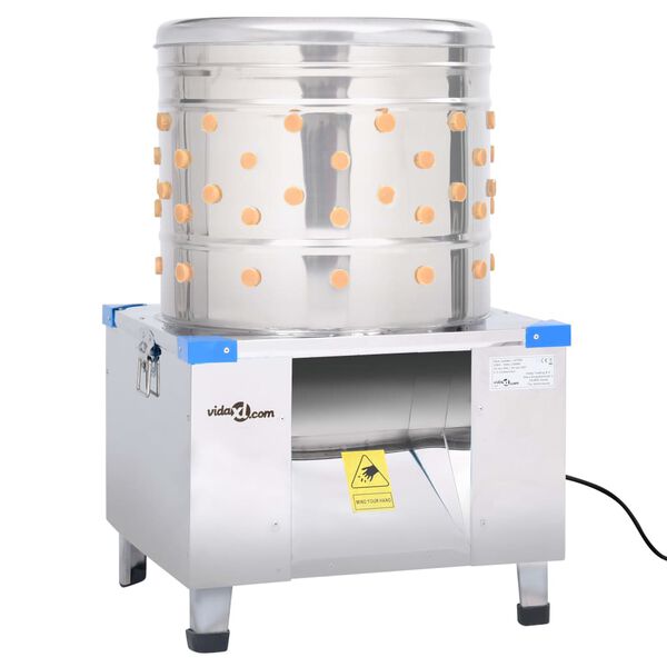 vidaXL Plumeuse &agrave; poules Acier inoxydable 156 doigts 1500 W