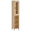 vidaXL Buffet haut Ch&ecirc;ne sonoma 34,5x34x180 cm Bois d'ing&eacute;nierie