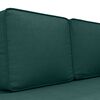 vidaXL Chaise longue avec coussins et traversin vert fonc&eacute; tissu
