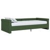 vidaXL Lit avec matelas et &eacute;clairage USB Vert fonc&eacute; Tissu 90x200 cm