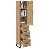 vidaXL Haut Armoire avec tiroir Ch&ecirc;ne artisanal 34,5 x 34 x 180 cm
