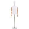 vidaXL Mannequin r&eacute;glable de 170 &agrave; 218 cm avec socle Homme PP Blanc