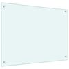 vidaXL Dosseret de cuisine couleur Lait 80x60 cm Verre tremp&eacute;