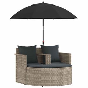 vidaXL Canap&eacute; de jardin 8 pcs Gris clair et gris fonc&eacute; polyrotin