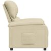 vidaXL Fauteuil inclinable Cr&egrave;me Tissu