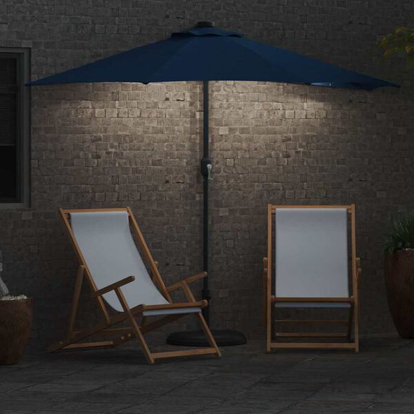 vidaXL Parasol de jardin Azur 294 x 150 x 224 cm Polyester et Acier