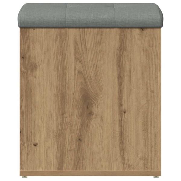 vidaXL Banc de rangement ch&ecirc;ne artisanal 42x42x45 cm bois d'ing&eacute;nierie