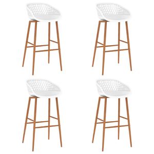 vidaXL Tabourets de bar lot de 4 blanc