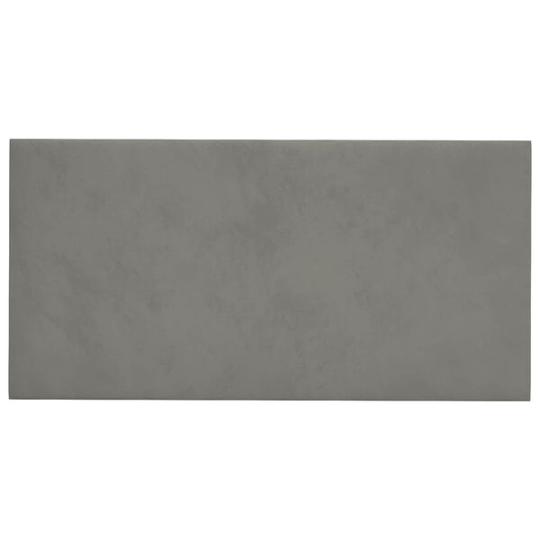 vidaXL T&ecirc;te de lit murale 12 pcs Gris clair 30 x 15 cm Velours