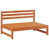 vidaXL Sofa de jardin milieu Pin massif Brun Cir&eacute;