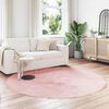 vidaXL Tapis en fausse Tafalla Rose &Oslash; 200 cm Polyester