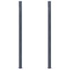 vidaXL Poteaux de clôture 2 pcs Gris foncé 185 cm Aluminium