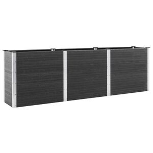 vidaXL Lit sur&eacute;lev&eacute; de jardin Gris 300x50x91 cm WPC