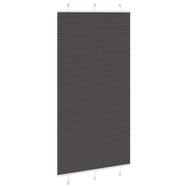 vidaXL Store pliss&eacute; noir 105x200 cm largeur du tissu 104,4cm polyester