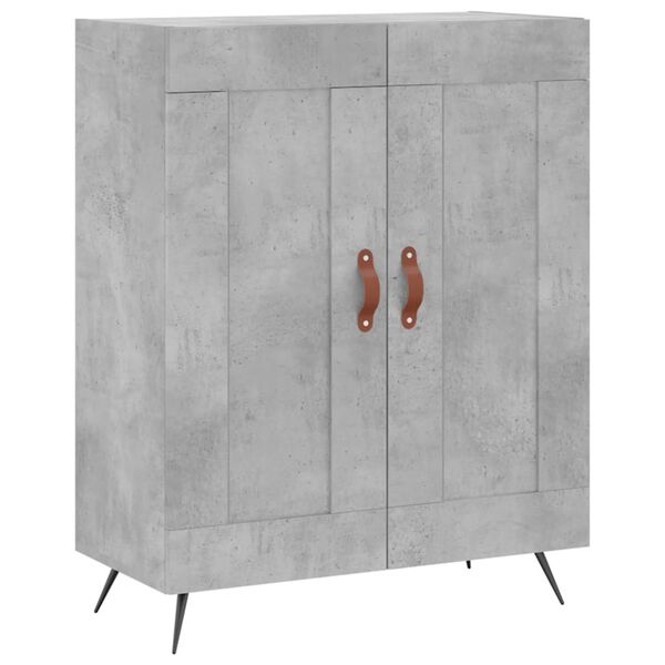 vidaXL Buffet gris b&eacute;ton 69,5x34x90 cm bois d'ing&eacute;nierie