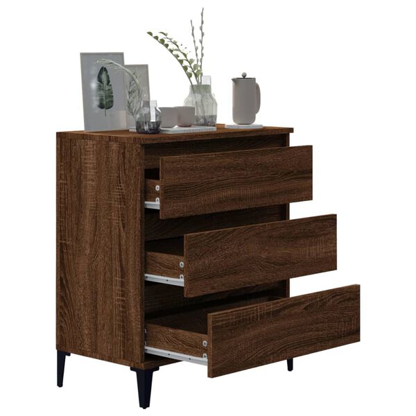vidaXL Buffet Ch&ecirc;ne marron 60x35x70 cm Bois d'ing&eacute;nierie